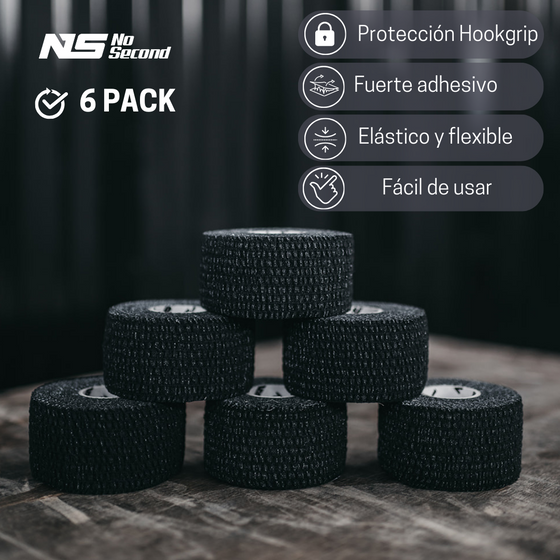 Tape Premium NoSecond - Negro - 3.8cm x 6m - 6 PACK