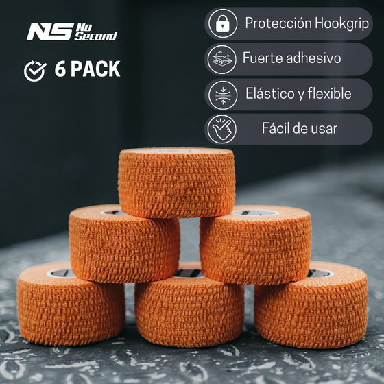 Tape Premium NoSecond - Naranja - 3.8cm x 6m - 6 PACK